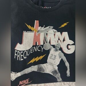 Jordan Black Tee with Red Logo